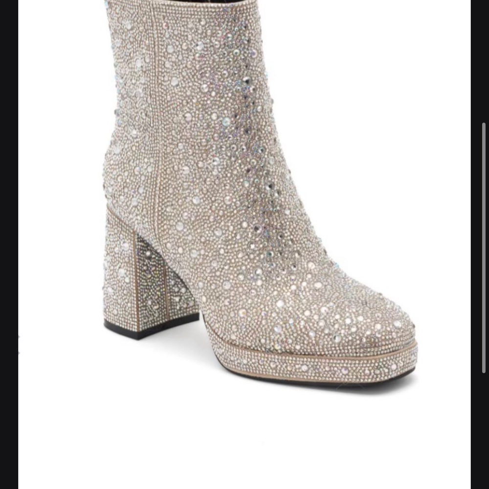 Corkys Elegant Crystal-Embellished Ankle Boots